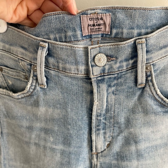 Citizens of Humanity Rocket Crop Mid-Rise Skinny Jeans - Light Wash - Size 27 - Picture 5 of 15